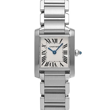 カルティエ タンクフランセーズ SM W51008Q3 シルバー レディース 時計 【中古】【wristwatch】
