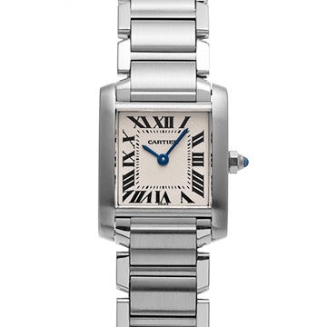 カルティエ タンクフランセーズ SM W51008Q3 シルバー レディース 時計 【中古】【wristwatch】