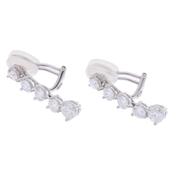 ハリー ウィンストン ラウンドダイヤ イヤリング シルバー Pt950プラチナ レディース ジュエリー 【中古】【jewelry】
