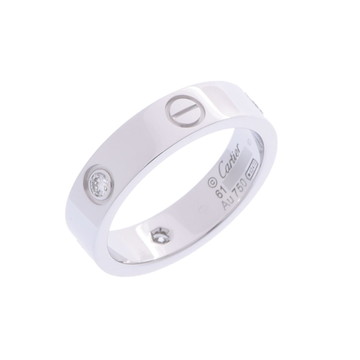 カルティエ ラブリング #61 3PD シルバー K18ホワイトゴールド WG レディース ジュエリー 【中古】【jewelry】