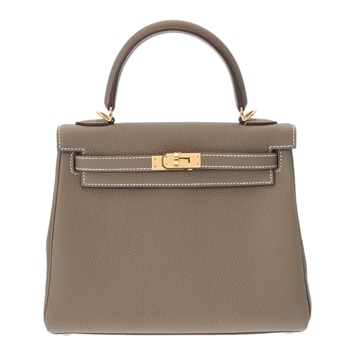 エルメス ケリー 25 内縫い 2WAY   エトゥープ トゴ レディース バッグ 【未使用】【bag】