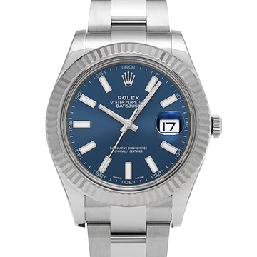 ロレックス デイトジャスト II 116334 ブルー メンズ 時計 【中古】【wristwatch】