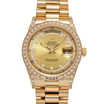 ロレックス デイデイト 18138 シャンパン/ダイヤモンド メンズ 時計 【中古】【wristwatch】