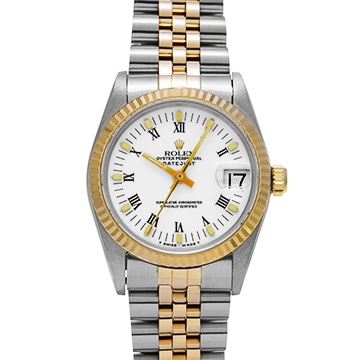 ロレックス デイトジャスト 68273 ホワイト ユニセックス 時計 【中古】【wristwatch】