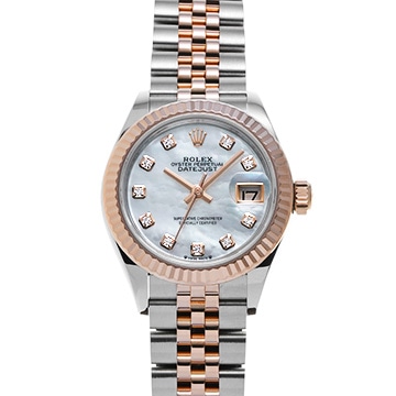 ロレックス レディ デイトジャスト 28 279171NG ホワイトシェル/ダイヤモンド レディース 時計 【中古】【wristwatch】