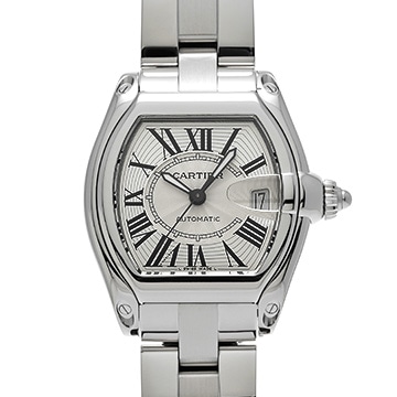 カルティエ ロードスター LM W62025V3  シルバー メンズ 時計 【中古】【wristwatch】