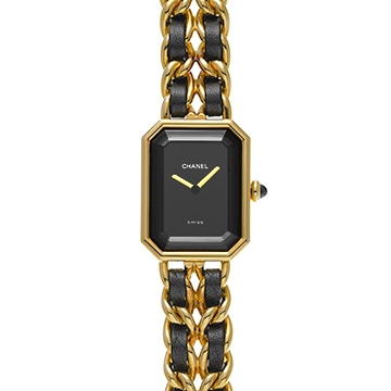 シャネル プルミエール M H0001 ブラック レディース 時計 【中古】【wristwatch】