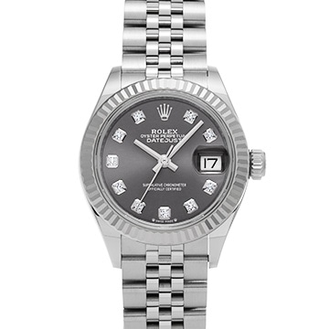 ロレックス レディ デイトジャスト 28 279174G ダークグレー/ダイヤモンド レディース 時計 【中古】【wristwatch】