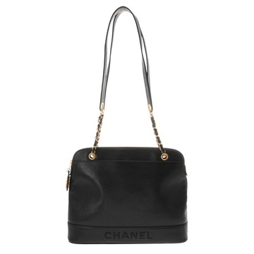 シャネル チェーントート ブラック キャビアスキン レディース バッグ 【中古】【bag】