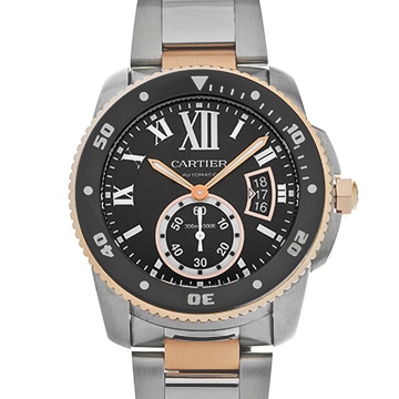 カルティエ カリブル ドゥ カルティエ ダイバー W7100054 ブラック メンズ 時計 【中古】【wristwatch】