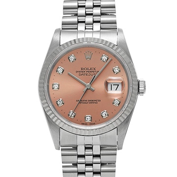 ロレックス デイトジャスト 16234G ピンク/ダイヤモンド メンズ 時計 【中古】【wristwatch】
