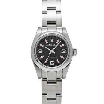 ロレックス オイスターパーペチュアル 26 176200 ブラック レディース 時計 【中古】【wristwatch】
