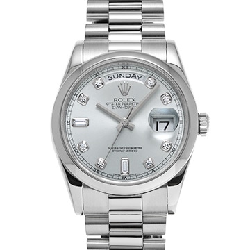 ロレックス デイデイト 118206A アイスブルー/ダイヤモンド メンズ 時計 【中古】【wristwatch】