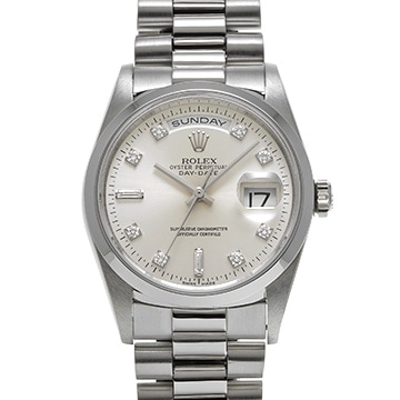 ロレックス デイデイト 36 18206A グレー/ダイヤモンド メンズ 時計 【中古】【wristwatch】