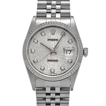 ロレックス デイトジャスト 16234G シルバーコンピュータ/ダイヤモンド メンズ 時計 【中古】【wristwatch】