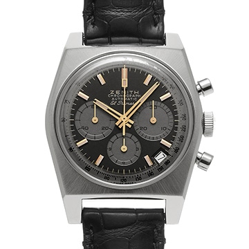 ゼニス クロノマスター A384 リバイバル ルパン三世 次元大介モデル 03.L384.400/27.C815 ブラック/グレー メンズ 時計 【中古】【wristwatch】