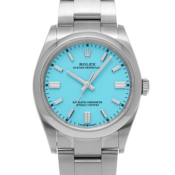 ロレックス オイスターパーペチュアル 36 126000 ターコイズブルー メンズ 時計 【中古】【wristwatch】