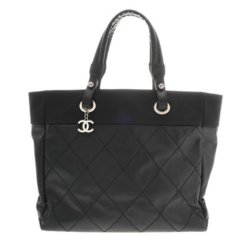 シャネル パリビアリッツトートMM ブラック A34209 コーティングキャンバス レディース バッグ 【中古】【bag】