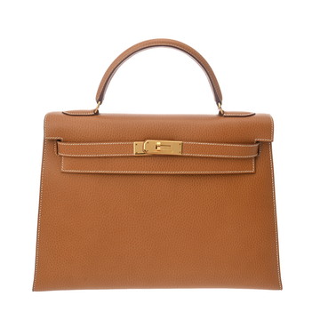 エルメス ケリー 32 外縫い ナチュラル アルデンヌ レディース バッグ 【中古】【bag】