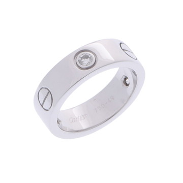 カルティエ ラブリング #49 3PD シルバー K18ホワイトゴールド WG レディース ジュエリー 【中古】【jewelry】