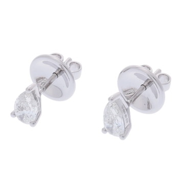 グラフ ペアシェイプスタッド ピアス シルバー K18ホワイトゴールド WG レディース ジュエリー 【中古】【jewelry】