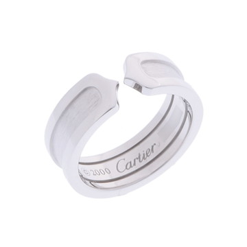 カルティエ C2リング #52 シルバー K18ホワイトゴールド WG レディース ジュエリー 【中古】【jewelry】