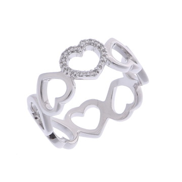 ティファニー センチメンタルハート リング シルバー K18ホワイトゴールド WG レディース ジュエリー 【中古】【jewelry】