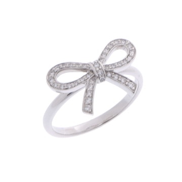 ティファニー リボンリング シルバー Pt950プラチナ レディース ジュエリー 【中古】【jewelry】
