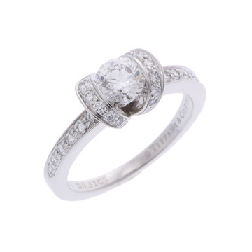 ティファニー リボンソリティアリング シルバー Pt950プラチナ レディース ジュエリー 【中古】【jewelry】