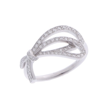 ティファニー ボウリボン リング シルバー K18ホワイトゴールド WG レディース ジュエリー 【中古】【jewelry】