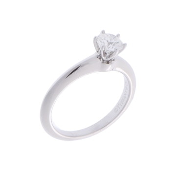 ティファニー ソリティアリング シルバー Pt950プラチナ レディース ジュエリー 【中古】【jewelry】