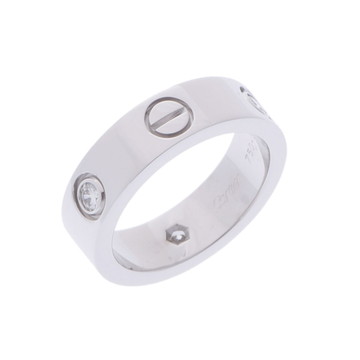 カルティエ ラブリング #50 3PD シルバー K18ホワイトゴールド WG レディース ジュエリー 【中古】【jewelry】