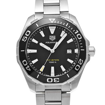 タグ ホイヤー アクアレーサー クォーツ WAY101A.BA0746 ブラック メンズ 時計 【中古】【wristwatch】