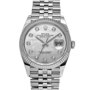 ロレックス デイトジャスト 36 126234NG ホワイトシェル/ダイヤモンド メンズ 時計 【新品】【wristwatch】
