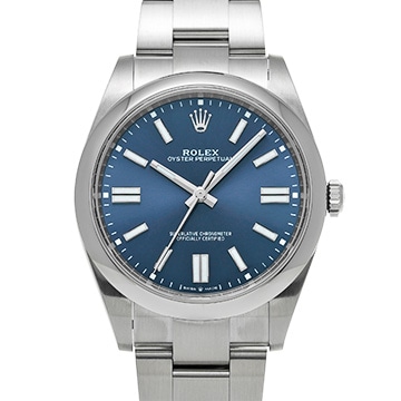 ロレックス オイスターパーペチュアル 41 124300 ブライトブルー メンズ 時計 【中古】【wristwatch】