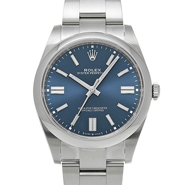 ロレックス オイスターパーペチュアル 41 124300 ブライトブルー メンズ 時計 【中古】【wristwatch】