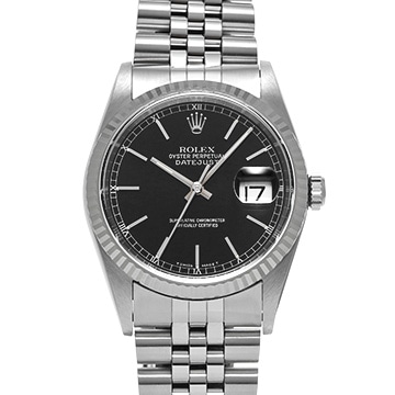 ロレックス デイトジャスト 16234 ブラック メンズ 時計 【中古】【wristwatch】