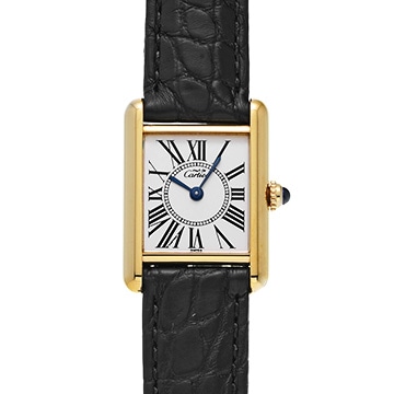 カルティエ マストタンク ヴェルメイユ SM W1005554 アイボリー レディース 時計 【中古】【wristwatch】