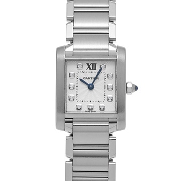 カルティエ タンク フランセーズ SM WE110006 シルバー/ダイヤモンド レディース 時計 【中古】【wristwatch】