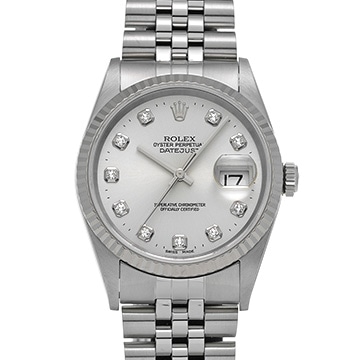 ロレックス デイトジャスト 16234G シルバー/ダイヤモンド メンズ 時計 【中古】【wristwatch】