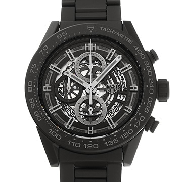 タグ ホイヤー カレラ キャリバーホイヤー01 クロノグラフ CAR2A91.BH0742 ブラック メンズ 時計 【中古】【wristwatch】