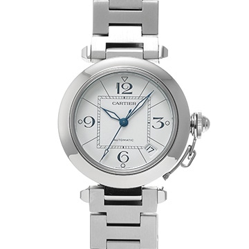 カルティエ パシャC W31074M7 ホワイト ユニセックス 時計 【中古】【wristwatch】