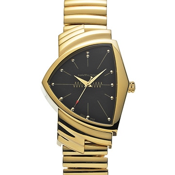 ハミルトン ベンチュラ クォーツ H24301131 ブラック メンズ 時計 【中古】【wristwatch】