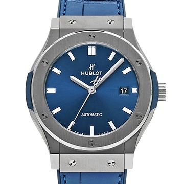 ウブロ クラシックフュージョン チタニウム ブルー 542.NX.7170.LR ブルー メンズ 時計 【中古】【wristwatch】