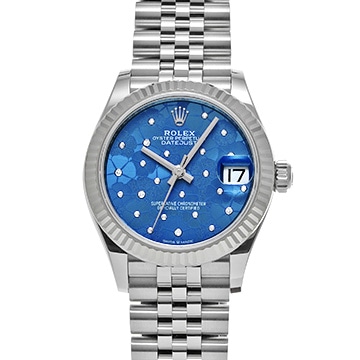 ロレックス デイトジャスト 31 278274 アズーロブルー フローラルモチーフ/ダイヤモンド ユニセックス 時計 【中古】【wristwatch】