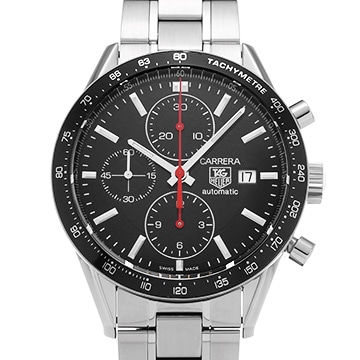 タグ ホイヤー カレラ キャリバー16 クロノグラフ CV2014.BA0794 ブラック メンズ 時計 【中古】【wristwatch】