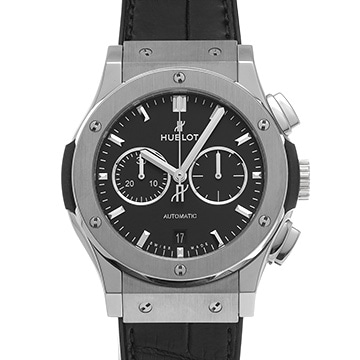ウブロ クラシックフュージョン クロノグラフ チタニウム 541.NX.1171.RX マットブラック メンズ 時計 【中古】【wristwatch】
