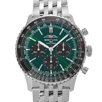 ブライトリング ナビタイマー B01 クロノグラフ 46 AB0137241L1A1 グリーン メンズ 時計 【中古】【wristwatch】