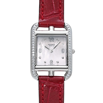 エルメス ケープコッド CC1.232 ホワイトシェル/ダイヤモンド レディース 時計 【中古】【wristwatch】