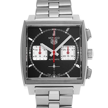 タグ ホイヤー モナコ キャリバーホイヤー02 クロノグラフ CBL2113.BA0644 ブラック/シルバー メンズ 時計 【中古】【wristwatch】